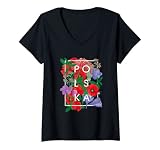 Femme T-shirt Polska Polish Pride avec inscription « Flowers of Poland » T-Shirt avec Col en V