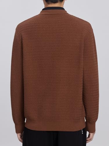 Pull col chemise homme ample fini les plis sous les pulls d'hiver - 2