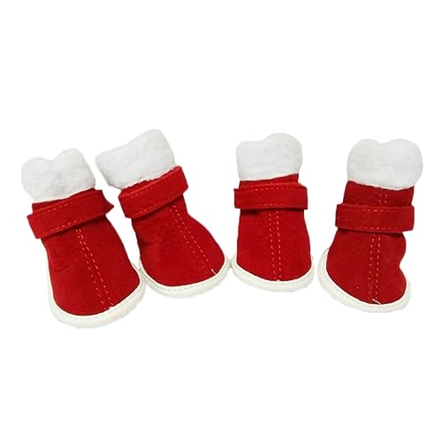 Bottes pour chien Mipcase imperméables et chaussures de Noël antidérapantes - 3