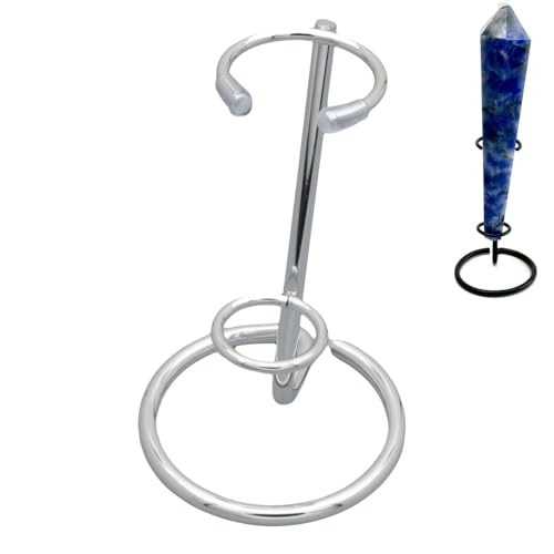 Yiokii Piccolo supporto per bacchetta di cristallo, supporto in cristallo per display in metallo piccole pietre preziose asta di cristallo Supporto per piccole pietre preziose Cristallo Agata minerale
