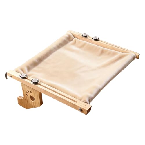 Amaca sospesa per gatti alla finestra - Seduta di riposo in legno | con per gatti con morbido alla finestra, per parete, interno, camera, appartamento e balcone