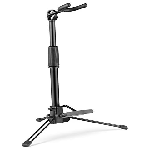 summina Foldable Digital Wind Instrument Stand Adjustable Metal Aerophone Holder Musical Instrument Stand, Black Cover