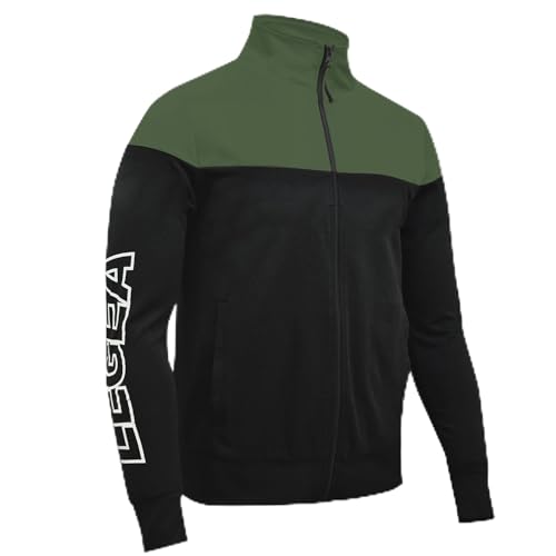LEGEA Giacca Ontario Senior in poliestere running outdoor traspirante antivento con zip frontale e tasche per allenamento e tempo libero