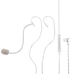 Linsoul Kiwi Ears S-Link Type-C IEM Cable, Gaming Earphone Cord with DAC+DSP, Dual Mic (Detachable Boom Mic+Inline Mic), 3 Modes Smart Control, 1.2m 2Pin Silver-Plated Cable for Gamers (Silver, 2pin)