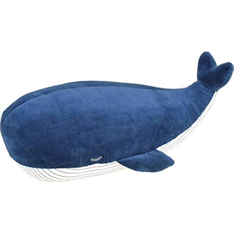 LIV HEART Comolife Cute Whale Plush Soft & Comfortable Body Pillow, Size : W23.79 x D12.48 x H7.8 Inch Cover