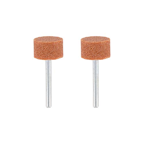 Dremel 8193 Juego de accesorios de piedras de amolar de óxido de aluminio, 2 piedras cilíndricas para amolar y afilar metales (15,9 mm)