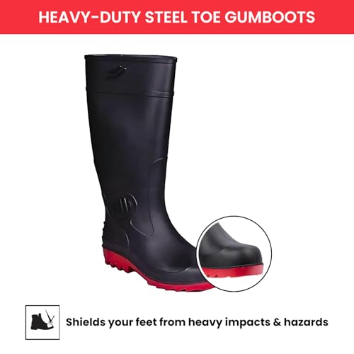 Image of Conclood India Dragon Safety Gumboots | Steel-toe boots used in Construction & Industrial work.