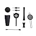 Cocktail-Set, Cocktail-Zubereitungs-Set, Pariser Mattschwarz 9-teiliges Edelstahl-Cocktail-Shaker-Set, Barkeeper-Set Getränke-Shaker(Color:Matte Black)
