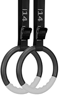 BOOSTEADY Gymnastic Rings with 15 FT Adjustable Straps Non-slip Gymnastics Rings Pull Up Workout Rings for Home Gym Exercise, Training