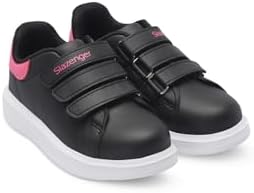 Slazenger LOVE I Kız Çocuk Cırt Cırtlı Siyah/Fuşya Günlük Spor Ayakkabısı - Görsel 2