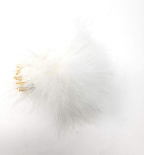 Creative Angler Strung Marabou Bird Feathers For Tying Fly Fishing Flies - Fly Tying Accessories - Perfect Choice For Tail & Wings And Easy To Tie On The Lure - Approximately 0.3 Ounces (White) #TOP3
