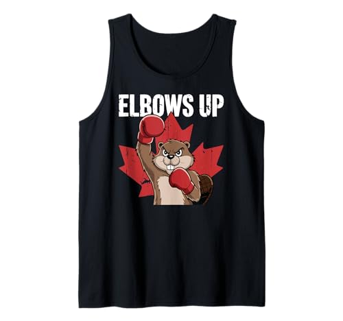 Elbows Up Beaver Boxing Proud Canadian Strong Canada Camiseta sin Mangas
