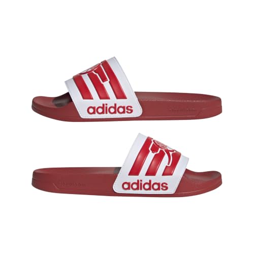 Image of adidas Mens Adilette Shower Arsenal Slides Casual Sandals Casual - Red