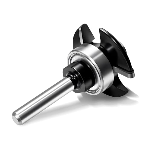 for Trex Router Bit Groove Cutter, Used for Trex Board to Work with Trex Hideaway Hidden Fasteners, 1/4" Shank Carbide Tipped Triple Wing, 3/8" Cutting Depth, 5/32" Height, Durable Precise Clean Cuts