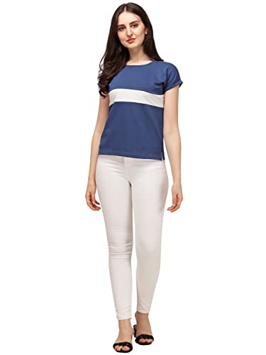 Image of GRECIILOOKS Women's Regular Fit Plain Top with Half Sleeves for Office Wear, Casual Wear, Under 399 Top for Women /Girls (Pink Large)