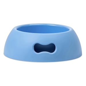 United Pets Pappy Dog Bowl for Dogs and Cats | BPA Free Premium Water and Food Pet Bowls Feeder for Large Size Pets | Eco Friendly & Pet Safe Food Grade Materials | Made in Italy | Blue- 74 Oz