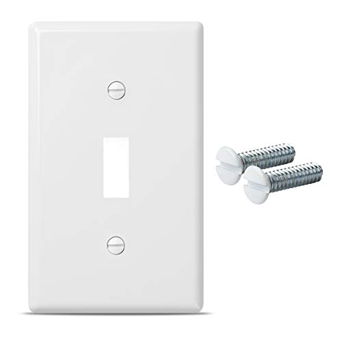 Bates- Light Switch Cover, Switch Plate Covers, Pack Of 10, Single Light Switch Cover,1 Gang, White Light Switch Cover, Light Switch Plate, Switch Plates, Switch Cover Plate, Lightswitch Cover Plate #TOP5