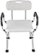 Taburetes Taburete De Baño Silla De Baño Taburete De Ducha Asiento Altura Ajustable Aluminio Ligero con Reposabrazos con Respaldo Antideslizante Anciano Discapacitado Embarazada Asiento De Ducha Ant