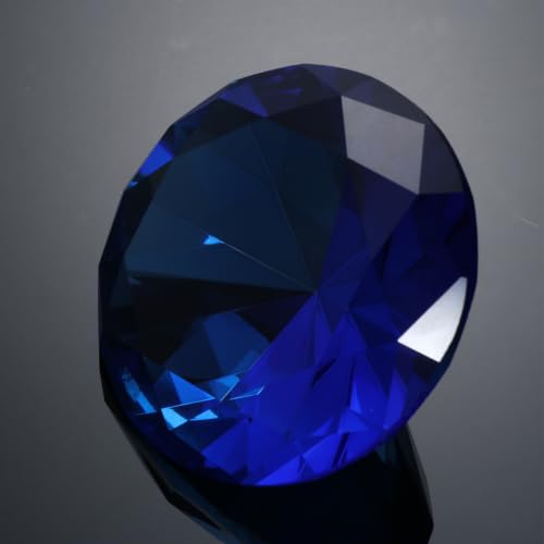 Gemas artificiales azules de cristal de 60mm con diseño elegante para ambiente romántico 5