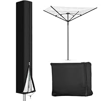 Aerzouser Wäschespinne Schutzhülle 170cm,210D Schutzhülle Wäschespinne,Mit Reißverschluss und Kordelzug,Wetterfest, UV-Beständig,mit Aufbewahrungstasche (Standard – 210D Leicht & Wetterfest)