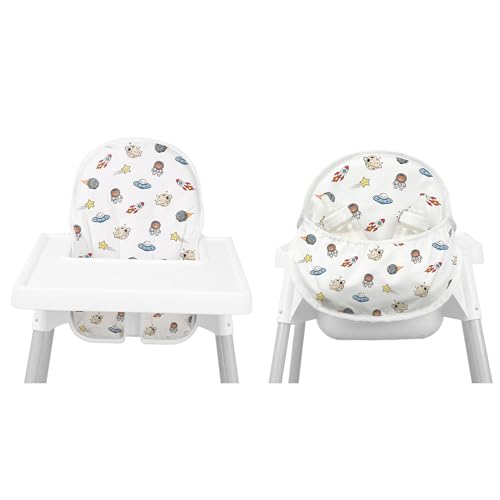 Image of for IKEA High Chair Cushion,with High Chair Pocket Pouch(Aviation)