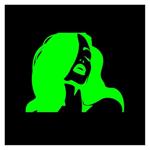 �ԗp�X�e�b�J�[ �Z�N�V�[�ȃ����O�w�A�[�K�[�� �z�b�g���b�v ���I PVC �ԗp�f�R���[�V���� �f�J�[�� �A�N�Z�T���[ �N���G�C�e�B�u �h��(Green,20cm*16cm)