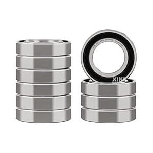 XIKE 10 Pcs 6701-2RS Double Rubber Seal Bearings,Pre-lubricated and Stable Performance and Cost Effective,Deep Groove…