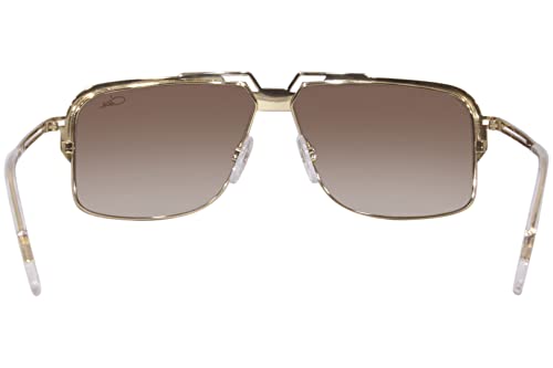 Cazal Legends Cazal 9103 004 Sunglasses White/Gold/Brown Gradient Rectangle Shape 61mm Lens-61 Bridge-12 B-43 ED-65 Temple-1404