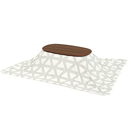 クオリアル 折りたたみこたつ2点セットカフェブラウン×グレー