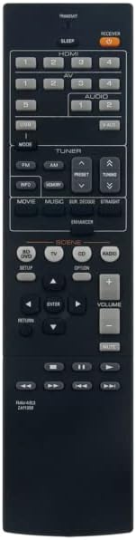 Replacement Remote Control Replace for TV/Audio/Projector RAV463-ZA11350 for Yamaha AV Receiver RX-V375BL HTR-3066