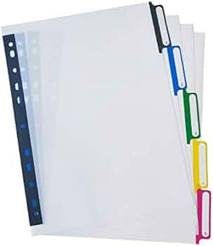 Amazon | A4 プラスチックバインダー インデックスタブ 仕切り 強化11