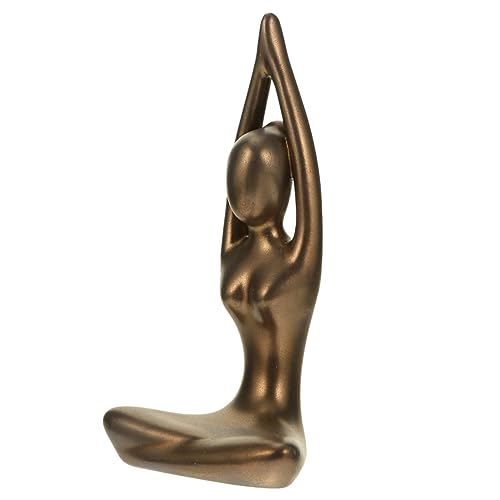 Figurine de yoga pour décoration de bureau et étagère zen