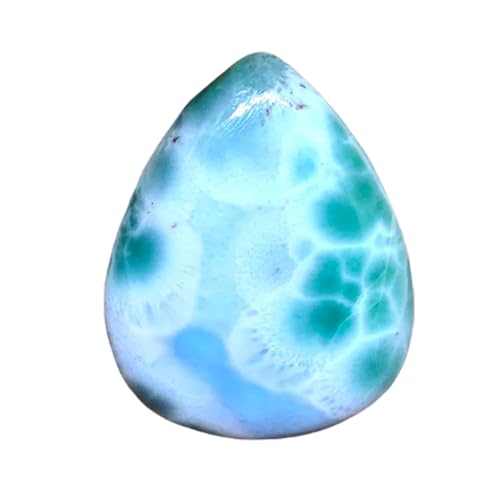 Larimar cabochon poire 30x23x7mm pour création de bijoux de litothérapie fait main