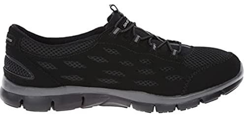 Skechers Women's Gratis-Going Places Sneaker Black/Black 7.5 Wide