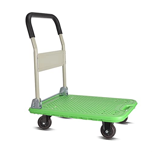 WANGPP Carretilla Plegable, Camión de Plataforma Multifuncional sobre Ruedas, con Mango Plegable de Metal, Plataforma Abierta, for Carrito móvil de Restaurante de librería Cover