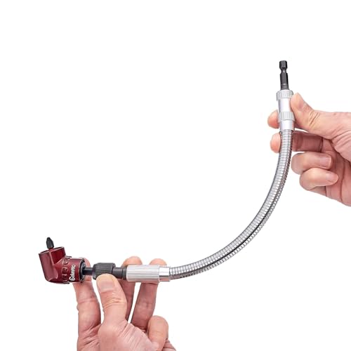 ColumPRO 2-tlg. Winkelschrauber Aufsatz & Biegsame Welle (300mm) 105 Winkelgetriebe mit S2-Stahl Bitverlängerung Magnetische Bohrer Verlängerung für Akkuschrauber & Enge Bereiche