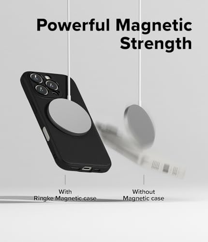 Image of Ringke Onyx Magnetic Compatible with iPhone 16 Pro Case Cover [Strong Magnet] Military-Grade Protection TPU Shockproof Rugged Bumper Full Protection iPhone 16 Pro Back Cover - Black