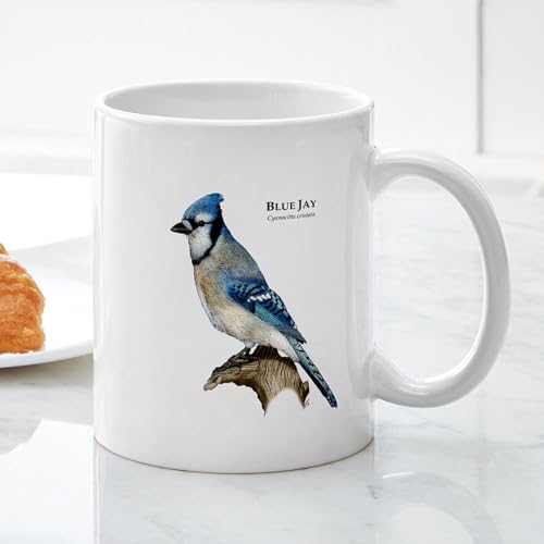 Taza de cerámica 11 oz CafePress Blue Jay miniatura 5