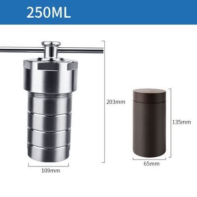 Miniatura 2 de Reactor de autoclave de síntesis hidrotérmica con revestimiento PPL de 8.5 fl oz