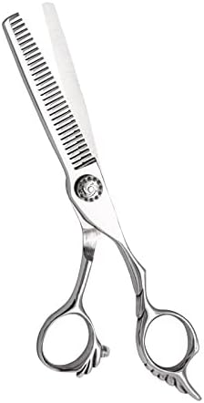 ヘアカットシザー、6インチシルバー440Cステンレススチールシザーファッショナブルな細いヘアシザーカット理髪スタイリングセットヘアカ