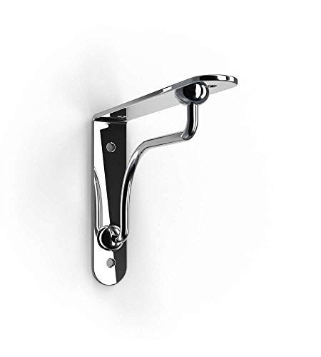 Bolis Italia Palladio Shelf-Brackets 23 Cm, Cromata, Taglia Unica