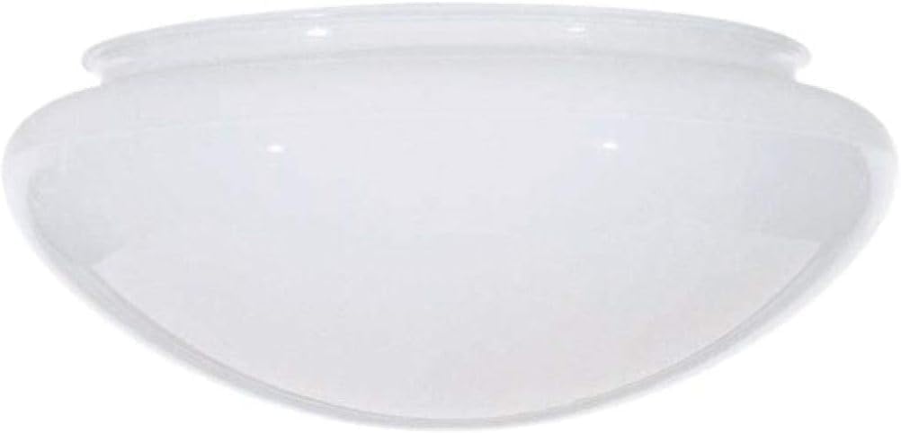 B&P Lamp® LARGE Mushroom White Glass Shade 11 1/2 Inch Diameter