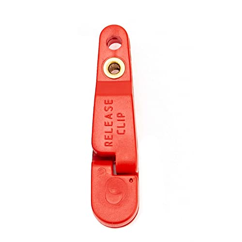 VOANZO 4PCS Heavy Tension Snap Release Clips für Kites Planer Board Downrigger Trolling Fishing (rot)