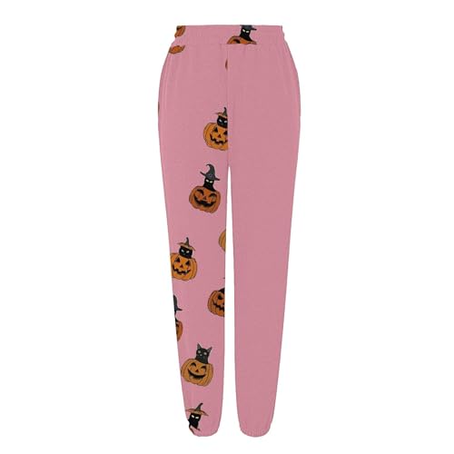 Kids Girls Sweatpants Elastic Waist Joggers Wide Leg Halloween Baggy Pants 𝗗rawstring Trousers with Pocket2