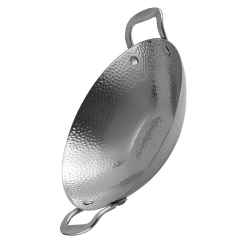 MUELODSIC Olla Pequeña de Acero Inoxidable con Doble Asa Sartén para Cocinar Rápido y Uniforme Casa para Estufas de Gas y Eléctricas para Hot Pot y Guisos Familiares