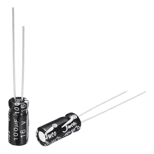 Image of sourcing map 100uF 16V 5x11mm Electrolytic Capacitor, Radial Leads Aluminum Capacitors for TV, LCD Monitor, VCD, 15Pcs