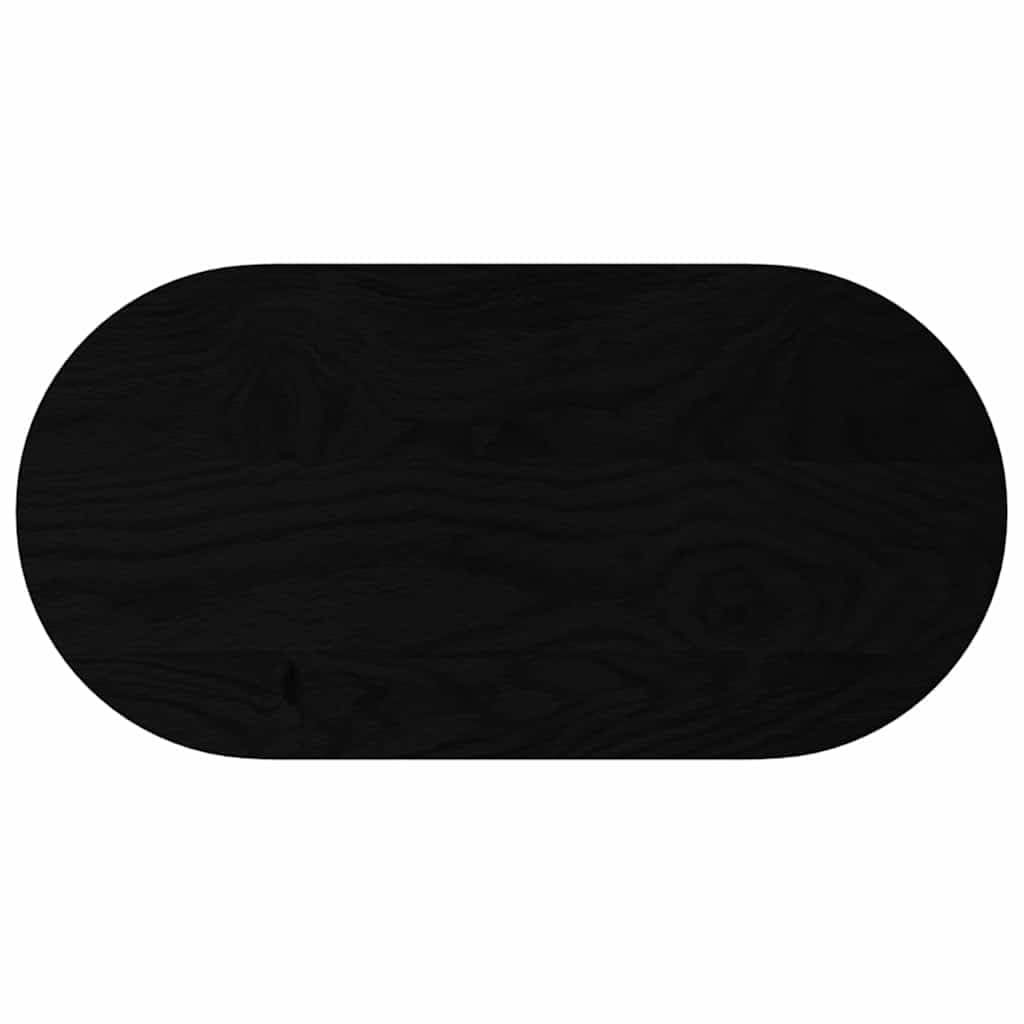 Générique Tischplatte aus massiver Eiche, oval, 80 x 40 x 2 cm, Tischplatte aus Holz, robust und vielseitig für Bass, Beistelltisch oder Bar, Arbeitsplatte, pflegeleicht, mit feuchtem Tuch