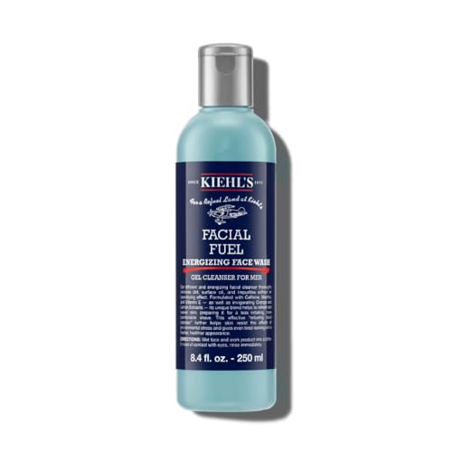 Kiehl's Facial Fuel Energizing Face Wash, Refreshing Men's Gel Cleanser, with Caffeine, Vitamin E and Menthol, All Skin Types