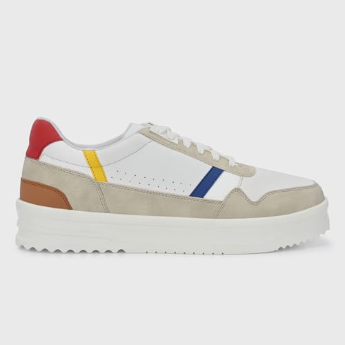 Image of Cruiser Mens Sneakers | Casual Shoes | Cone Heel Lace-Up Sneakers for a Unique Look |Experience Comfort & Style with Soft Cushioned Insole | Trendy Lace-Up Design Sneaker (2565)