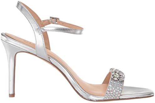 Jewel Badgley Mischka Women's Natasha Heeled Sandal, Silver Metallic, 7 Medium US | Image 5